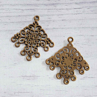 Enlace de aleación cuadrado, 22x24x1.5 mm.