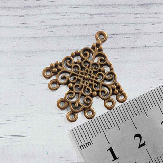 Enlace de aleación cuadrado, 22x24x1.5 mm.