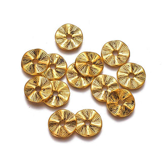 Anillas de aleación, oro envejecido, 13x1mm.