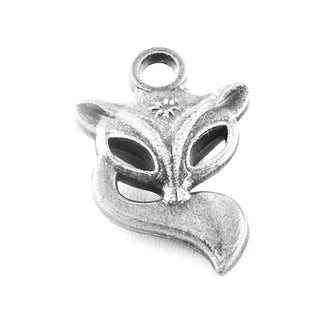 Dije Figura Zorro Estilo Tibetano Tono Plata Envejecida 20x13.5mm | 7 uds