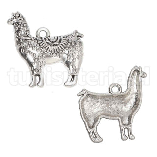 Colgantes de aleación, Llama / alpaca, 25x22x3 mm.