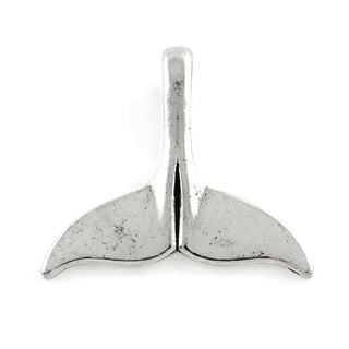 Dije Cola de Ballena Tridimensional Estilo Tibetano Tono Plata Envejecida 29x33mm | 2 uds