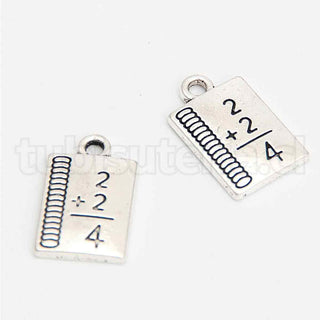 Colgantes de aleación estilo tibetano, libro o cuaderno color plata envejecida, tamaño 17x10.5x2mm.