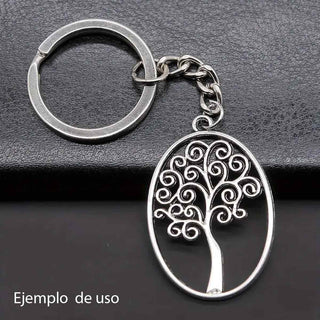 Maxi Dije Árbol de la Vida en Medalla Ovalada Calada Plana Estilo Tibetano Tono Plata Envejecida 40x27mm | 2 uds