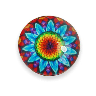 Cabujón Vidrio Domo 20 mm Mandala Floral Diseño a Elegir | 1 unid.