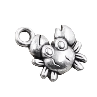 Dije Cangrejo Estilo Tibetano Tono Plata Envejecida 12x11mm | 7 uds