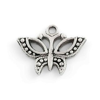 Dije Mariposa Tono Plata Envejecida 15x19mm | 11 uds