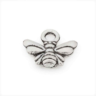 Dije Abeja Mielera Tono Plata Envejecida 10x11mm | 12 uds