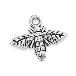 Dije Abeja Tono Plata Envejecida 17x14mm | 5 uds