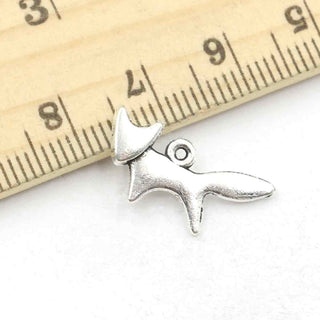 Dije Zorro Tono Plata Envejecida 10x20mm | 10 uds