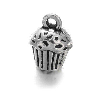 Dije queque o Cake keys Tono Plata Envejecida 14x10mm | 5 uds