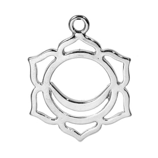 Dije Símbolos Chakras de Equilibrio Espiritual Tono Plata Envejecida 29~31x23~26mm | 1 ud