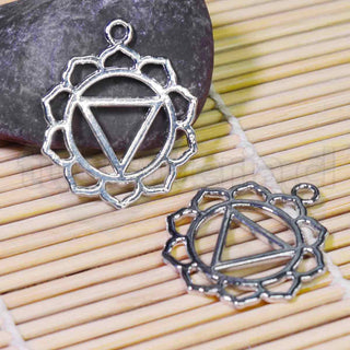 Colgante de Aleación de zinc, meditación Yoga, 7 chacras para seleccionar, 31~28x29~23 mm mm.