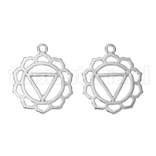 Colgante de Aleación de zinc, meditación Yoga, 7 chacras para seleccionar, 31~28x29~23 mm mm.