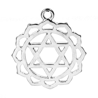 Dije Símbolos Chakras de Equilibrio Espiritual Tono Plata Envejecida 29~31x23~26mm | 1 ud