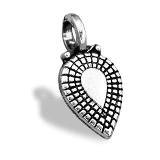 Dije Teardrop Texturizado Tono Plata Envejecida 18x9mm | 5 uds