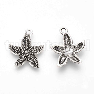 Estrella de mar colgante, 22x18x3mm.