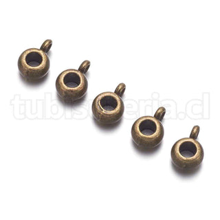 Conector para dije, enlace de suspensión de aleación estilo tibetano, varios tonos para seleccionar, 9x5.8mm.