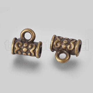 Conector para dije, enlaces de suspensión de aleación, 7x7x5 mm.