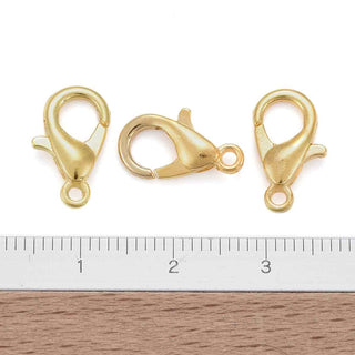 Cierre Mosquetón Pinza de Langosta Tono Dorado 8x14 mm | 10 uds