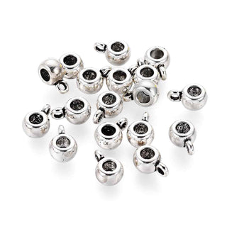 Conector para dije, enlace de suspensión de aleación estilo tibetano, varios tonos para seleccionar, 9x5.8mm.