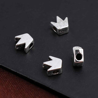 Abalorio separador de aleación en forma de corona, 5x5mm.