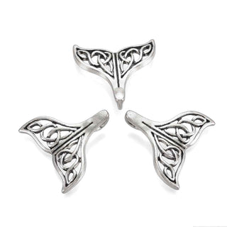 Dije Cola de Sirena con Nudos Celtas Tono Plata Envejecida 24x24mm | 1 ud