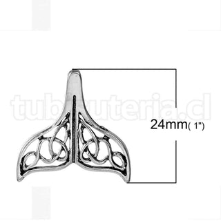 Colita de Sirena, aleación de zinc, con nudo celta tallado, tamaño 24mm.