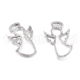 Colgantes de aleación, ángel, 34x22x3mm.