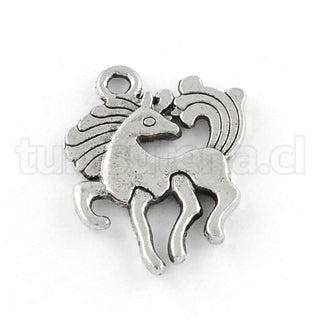 Colgantes de aleación, unicornio, 20x16x2mm.