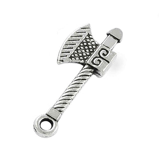 Dije Hacha Medieval Estilo Tibetano Tono Plata Envejecida 27x9.6x3mm | 10 uds