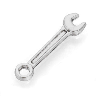 Dije Llave de Tuerca Estilo Tibetano Tono Plata Envejecida 24x6x2mm | 16 uds