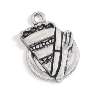 Dije Pastel Estilo Tibetano Tono Plata Envejecida 20.7x14.3x2.5mm | 8 uds