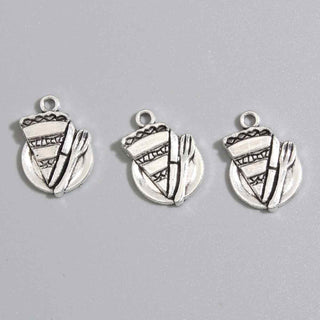 Dije Pastel Estilo Tibetano Tono Plata Envejecida 20.7x14.3x2.5mm | 8 uds