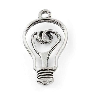 Maxi Dije Ampolleta Estilo Tibetano Tono Plata Envejecida 31x16.4x4mm | 5 uds