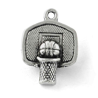 Dije Arco de Baloncesto Estilo Tibetano Tono Plata Envejecida 19.5x14x5mm | 8 uds