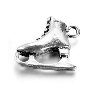 Dije Patines de Hielo Estilo Tibetano Tono Plata Envejecida 18x16x5mm | 4 uds