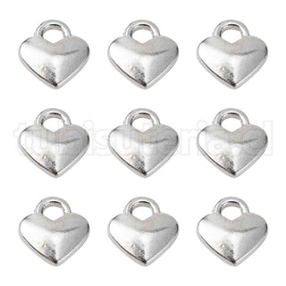 Colgantes de aleación estilo tibetano, pequeño corazón, 8x7x2.5mm.