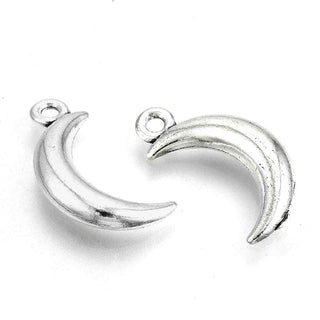 Dije Luna Estilo Tibetano Tono Plata Envejecida 18x9.5x3mm | 10 uds