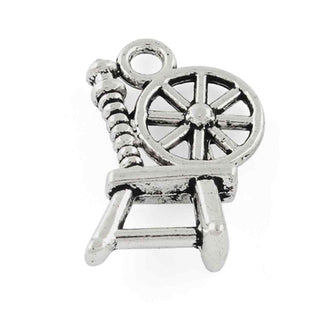 Dije Rueca Estilo Tibetano Tono Plata Envejecida 19x13x5mm | 7 uds