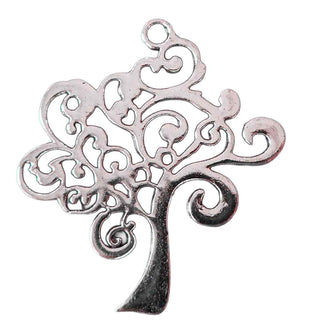 Maxi Dije Árbol de la Vida Estilo Tibetano Tono Plata Envejecida 42x37x2mm | 2a Selección | 1 ud