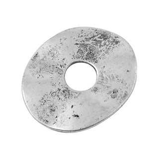 Dije Disco Anilla Grande Estilo Tibetano Tono Plata Envejecida 39x35x1.5mm | 1 ud