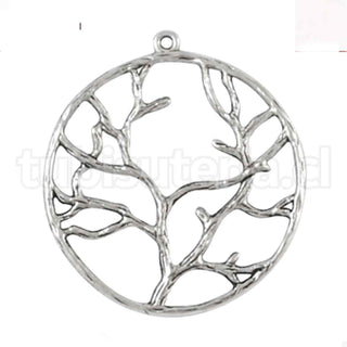 Colgante grande de aleación de zinc, Árbol de la vida, 40mm.