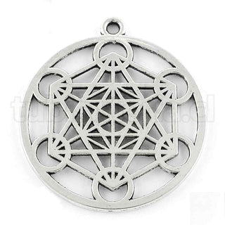 Colgantes de aleación estilo tibetano, alquimia, geometria perfecta, Merkaba, 44.5x40x2mm.