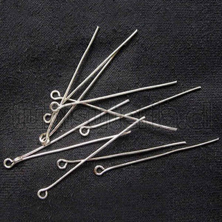 Vástagos de engarce color platino, 50×0.7 mm, hierro.