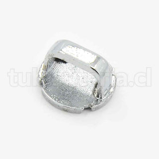 Abalorio decorativo deslizante esmaltado y aleación de zinc, redondo plano con cruz de malta, 11.5×1 mm.