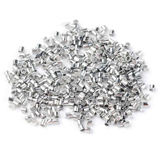 Chafa Tubo de Latón Color Plata 1.5×1 mm | 2 gr