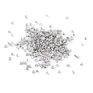 Chafa Tubo de Latón Color Plata 1.5×1 mm | 2 gr