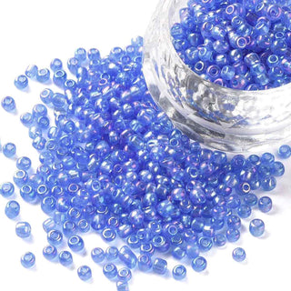 Mostacilla 8/0 Vidrio Tornasol AB 3 mm | Varios Tonos | 20 gr
