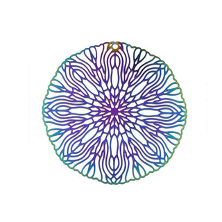 Colgante Mandala Floral Filigrana con Recubrimiento Iónico (IP) de Acero Inoxidable 304, 40×39×0.2 mm | 1 ud